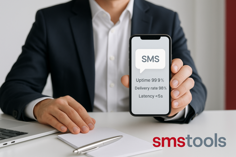 SMS Gateway Zuverlässigkeit Benchmarks für Firmen